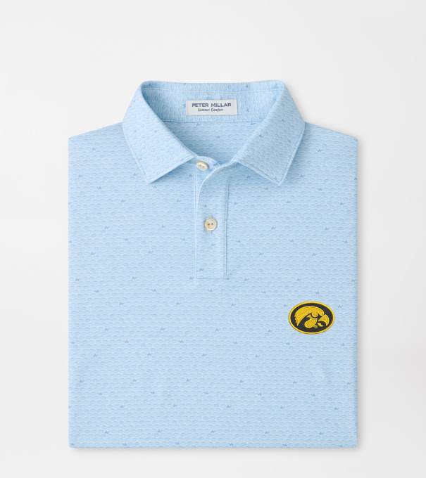 Iowa On The Ball Youth Performance Jersey Polo in PALE BLUE