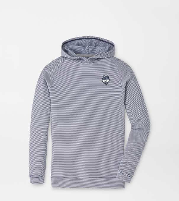 UConn Pine Youth Sugar Stripe Performance Hoodie in Navy