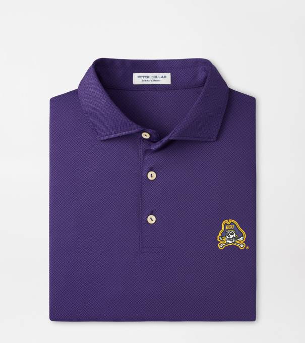 East Carolina University Hugo Performance Jersey Polo in Purple2