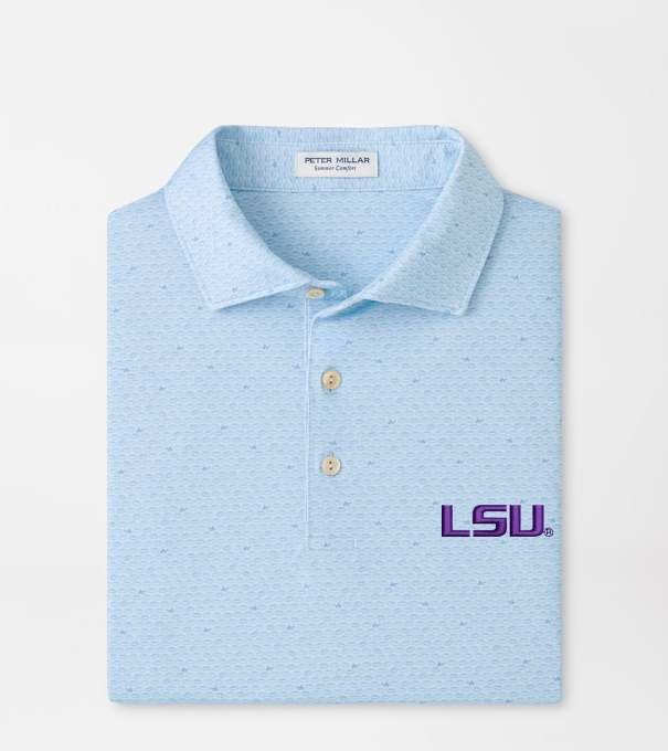 LSU On The Ball Performance Jersey Polo in PALE BLUE