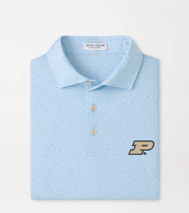 Purdue On The Ball Performance Jersey Polo in PALE BLUE