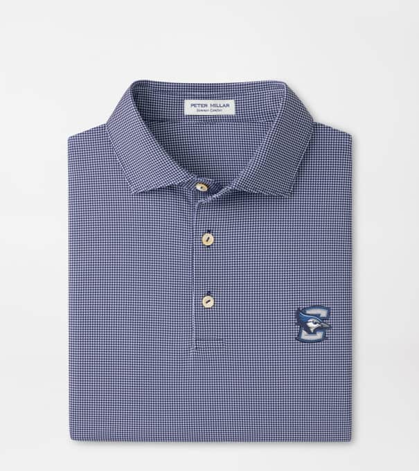 Creighton Border Performance Jersey Polo in Navy