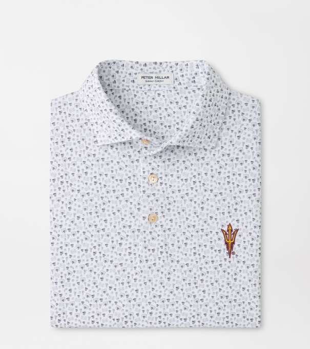 Arizona State Buzzer Beater Performance Jersey Polo in White