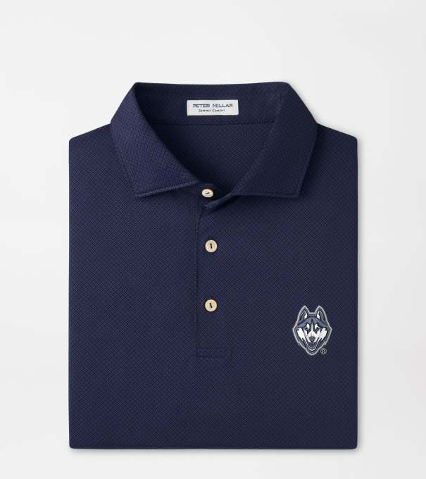 UConn Hugo Performance Jersey Polo in Navy