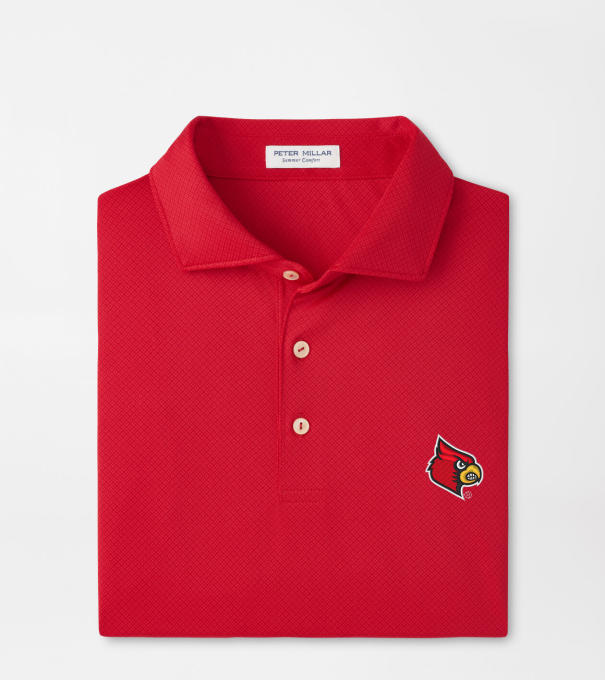 Louisville Hugo Performance Jersey Polo in Red3