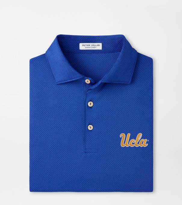 UCLA Hugo Performance Jersey Polo in Blue3