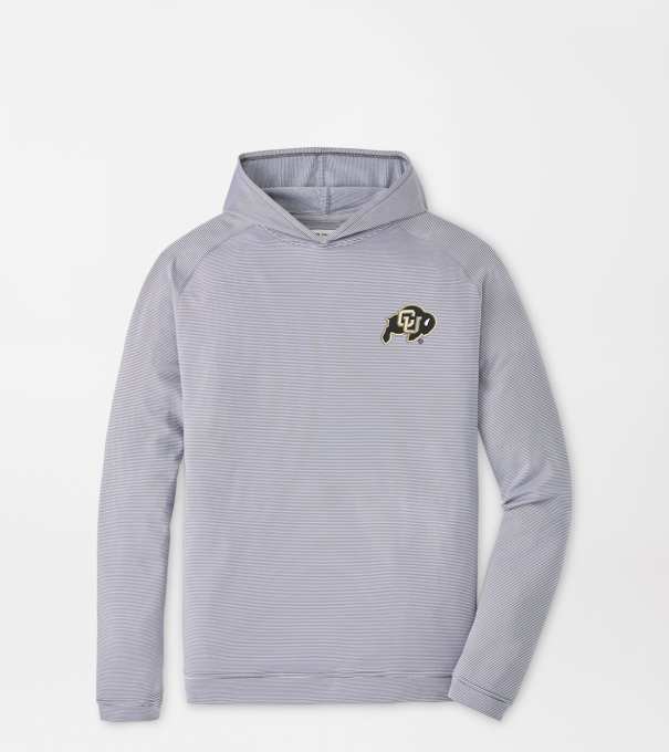 Colorado Pine Sugar Stripe Performance Hoodie in Iron