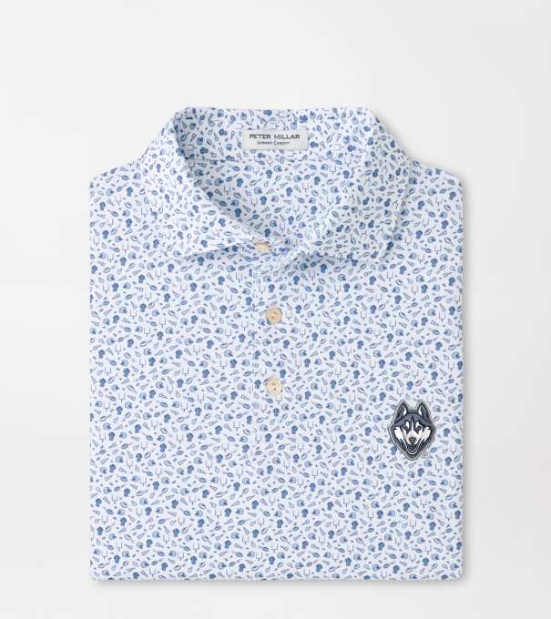UConn Kick Off Performance Jersey Polo in Blue Frost