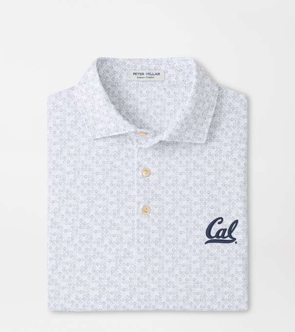 University of California Berkeley Bases Loaded Performance Jersey Polo in White