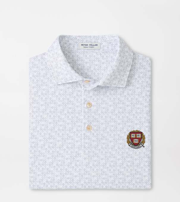 Harvard Bases Loaded Performance Jersey Polo in White