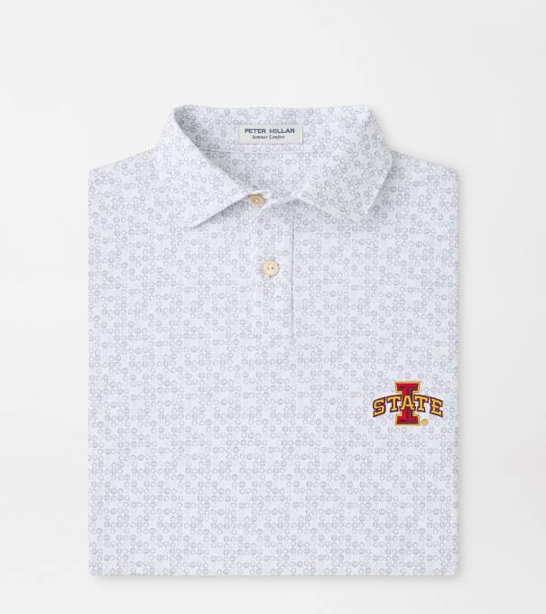Iowa State Bases Loaded Youth Performance Jersey Polo in White