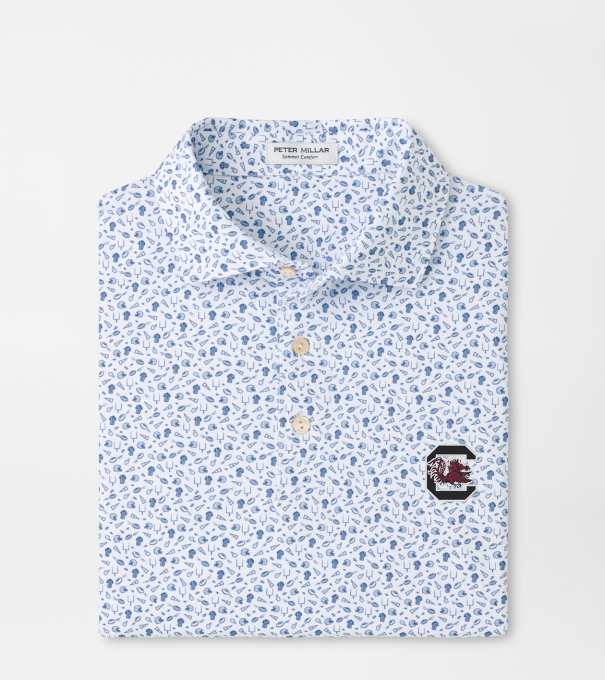 South Carolina Kick Off Performance Jersey Polo in Blue Frost