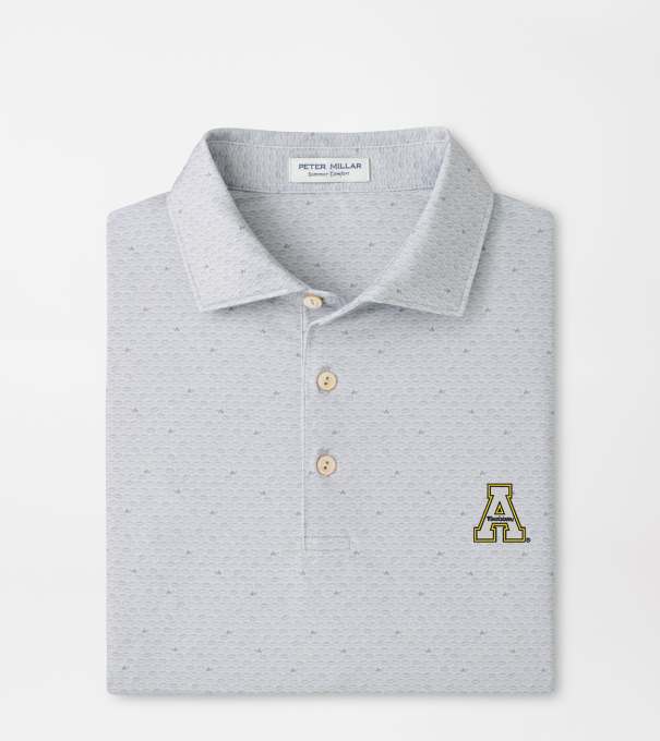 Appalachian State On The Ball Performance Jersey Polo in British Grey