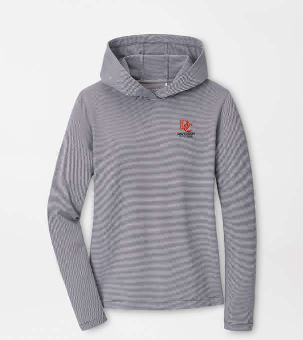 Davidson Women's Pine Sugar Stripe Performance Hoodie in Iron