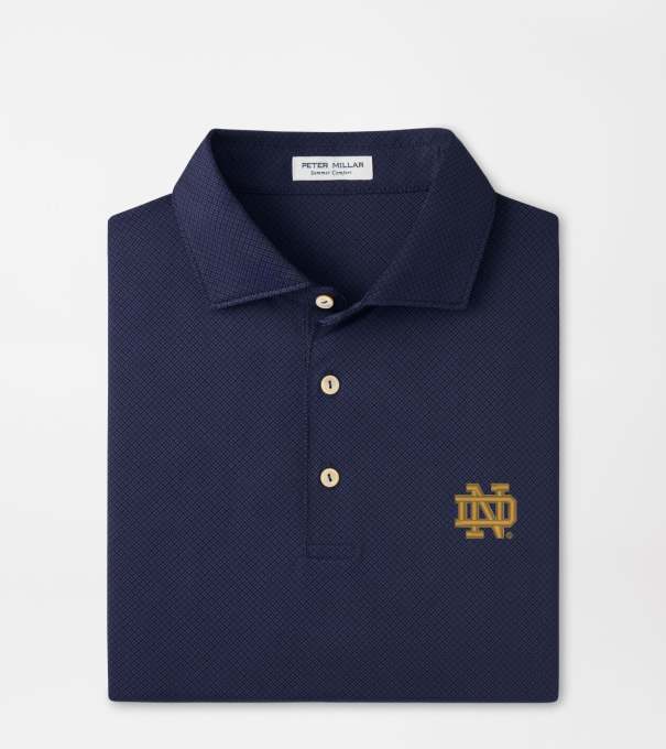 Notre Dame Hugo Performance Jersey Polo in Navy