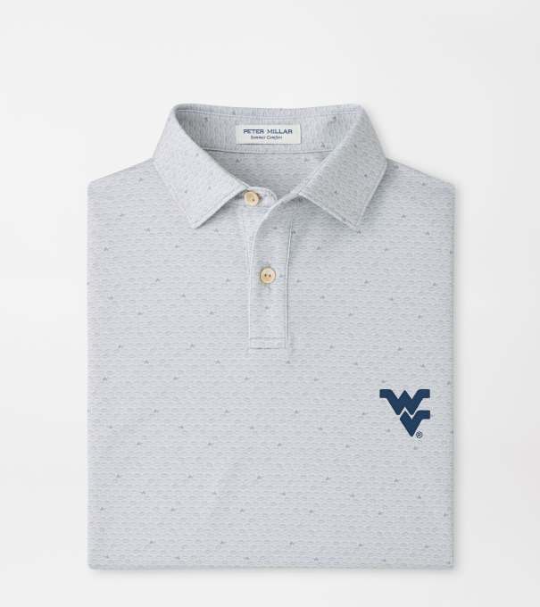 West Virginia On The Ball Youth Performance Jersey Polo in British Grey