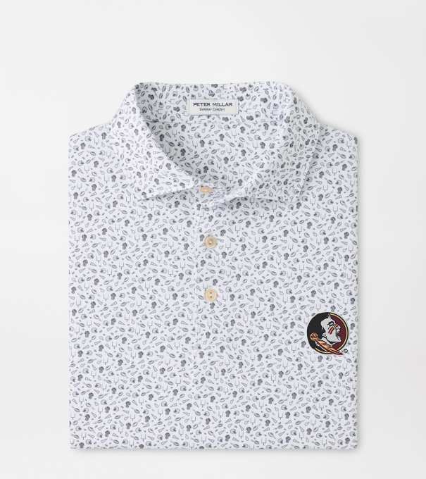 Florida State Seminole Kick Off Performance Jersey Polo in Gale Grey