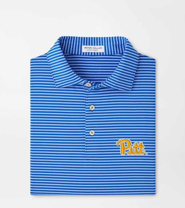 Pittsburgh Tiebreaker Performance Jersey Stripe Polo in Blue3