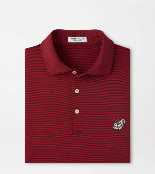 Georgia Bulldog Jubilee Performance Jersey Polo in Black / Red3