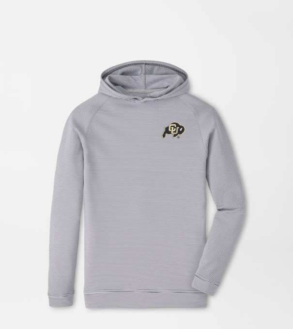 Colorado Pine Youth Sugar Stripe Performance Hoodie in Iron