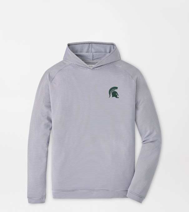 Michigan State Spartans Pine Sugar Stripe Performance Hoodie in Iron