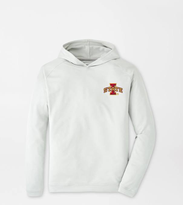 Iowa State Pine Performance Hoodie in British Grey