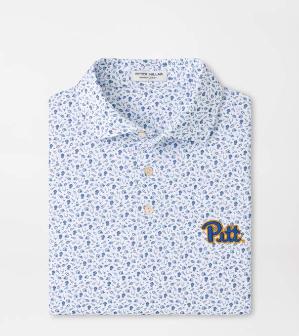 Pittsburgh Kick Off Performance Jersey Polo in Blue Frost