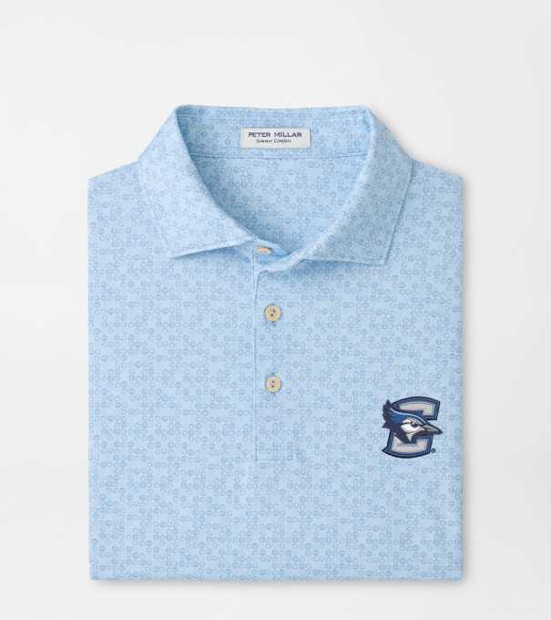 Creighton Bases Loaded Performance Jersey Polo in PALE BLUE
