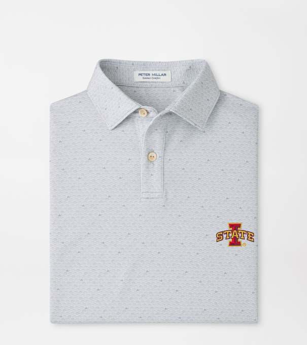 Iowa State On The Ball Youth Performance Jersey Polo in British Grey