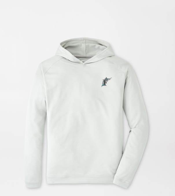 Cooperstown Miami Marlins Pine Performance Hoodie in British Grey