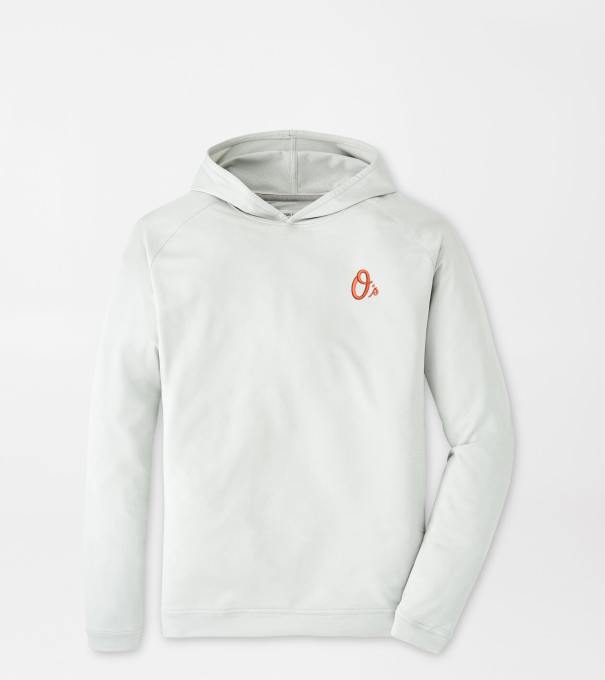 Cooperstown Baltimore Orioles Pine Performance Hoodie in British Grey