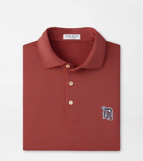 Cooperstown Detroit Tigers Jubilee Performance Jersey Polo in ORANGE6/NAVY