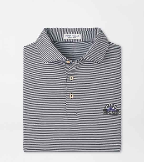 Cooperstown Colorado Rockies Jubilee Performance Jersey Polo in Black