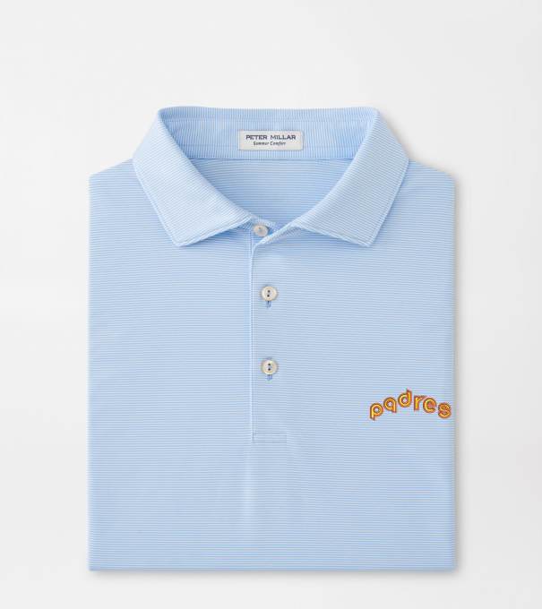 Cooperstown San Diego Padres Jubilee Performance Jersey Polo in Cottage Blue