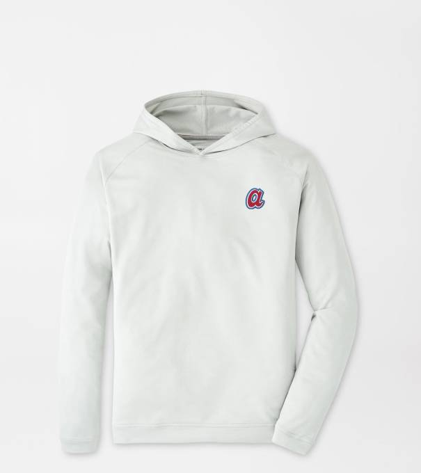 Cooperstown Atlanta Braves Pine Performance Hoodie in British Grey