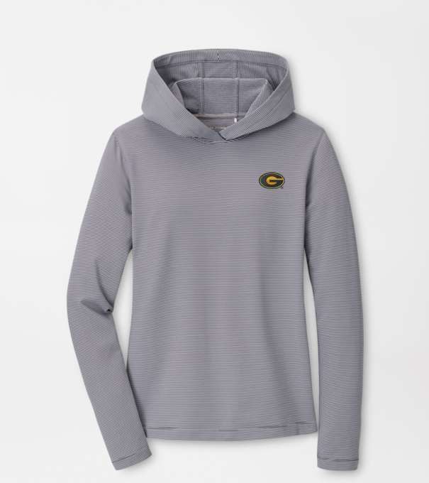 Grambling State Women's Pine Sugar Stripe Performance Hoodie in Iron