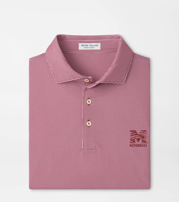 Morehouse College Border Performance Jersey Polo in Maroon2