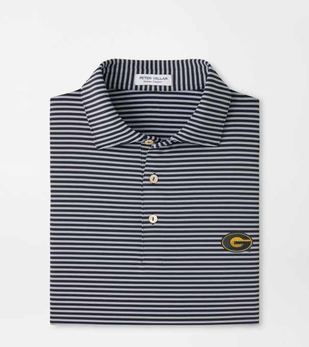 Grambling State Tiebreaker Performance Jersey Stripe Polo in Black