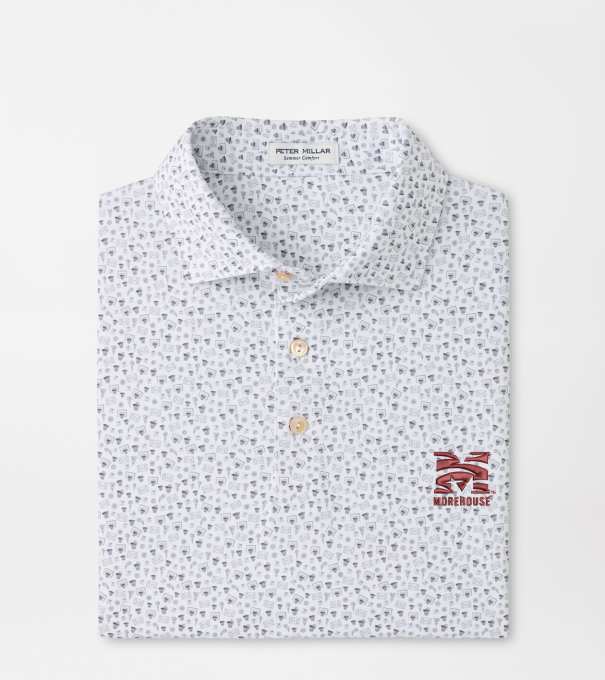 Morehouse College Buzzer Beater Performance Jersey Polo in White