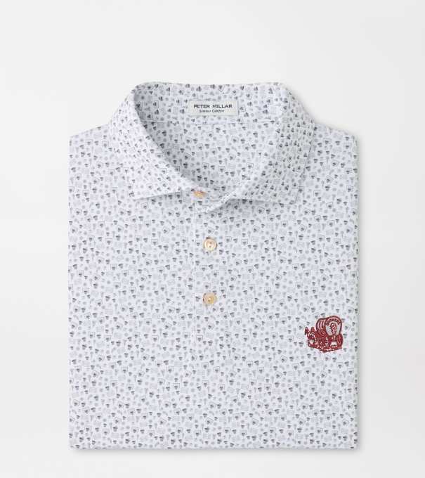 Oklahoma Vault Buzzer Beater Performance Jersey Polo in White