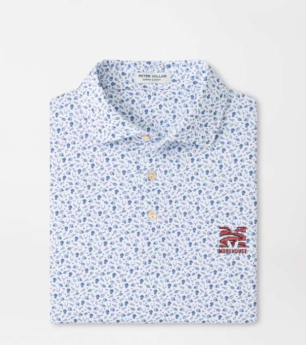 Morehouse College Kick Off Performance Jersey Polo in Blue Frost