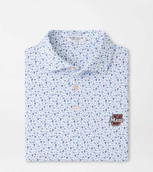 UMass Kick Off Performance Jersey Polo in Blue Frost