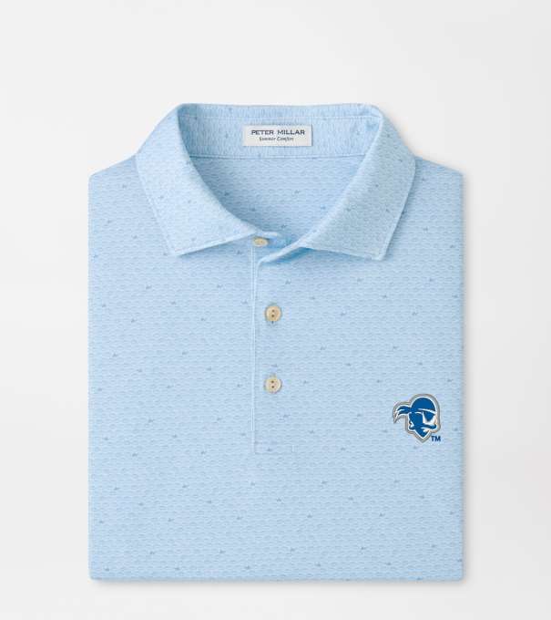 Seton Hall On The Ball Performance Jersey Polo in PALE BLUE
