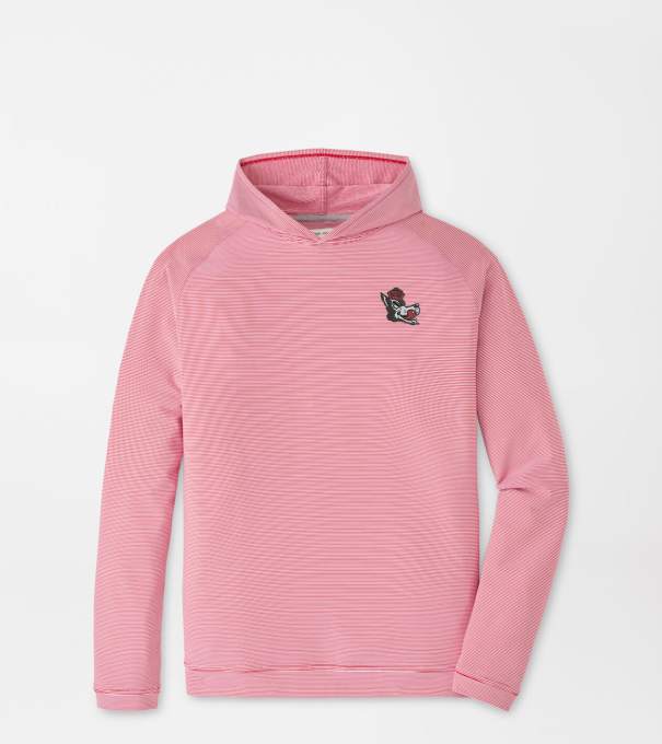 NC State Vault Pine Sugar Stripe Performance Hoodie in Red3