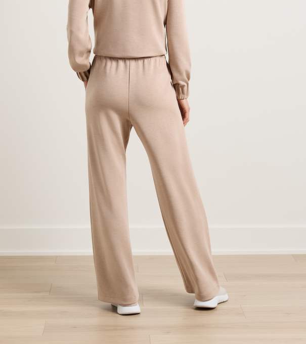 Flora Knit Melange Track Pant in CAMEL