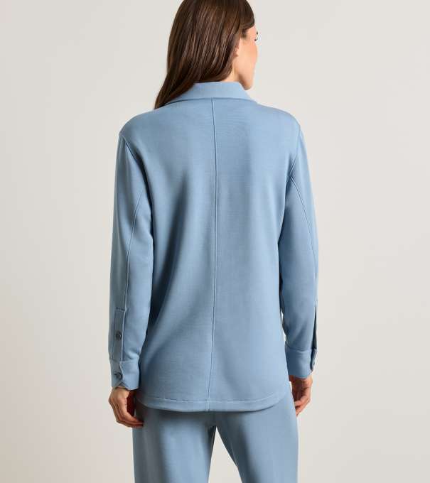 Flora Knit Chore Coat in RAINWATER