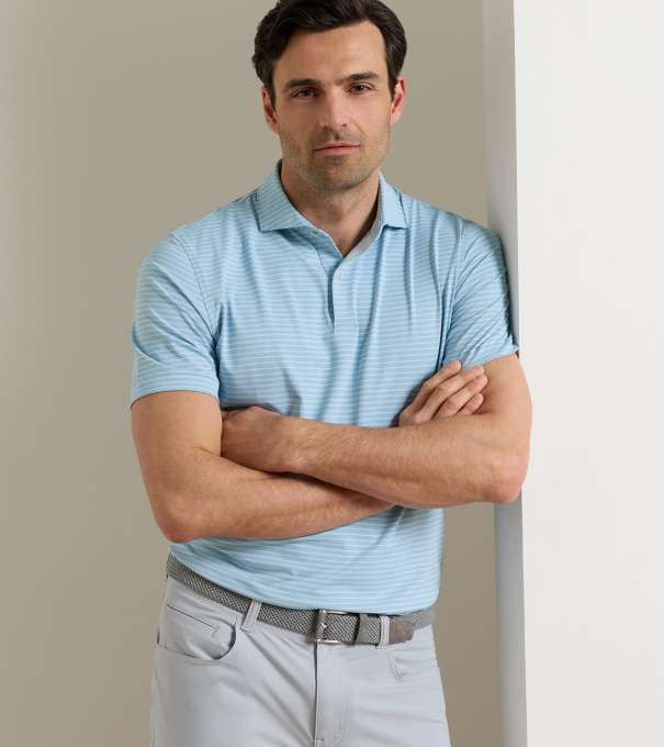 Keynote Performance Jersey Polo in SEAFLOWER