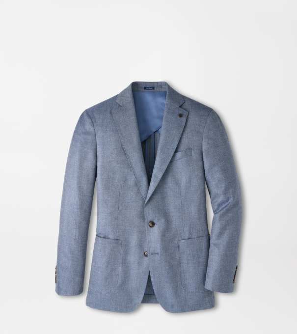 Cypress Herringbone Soft Jacket in WINDY BLUE