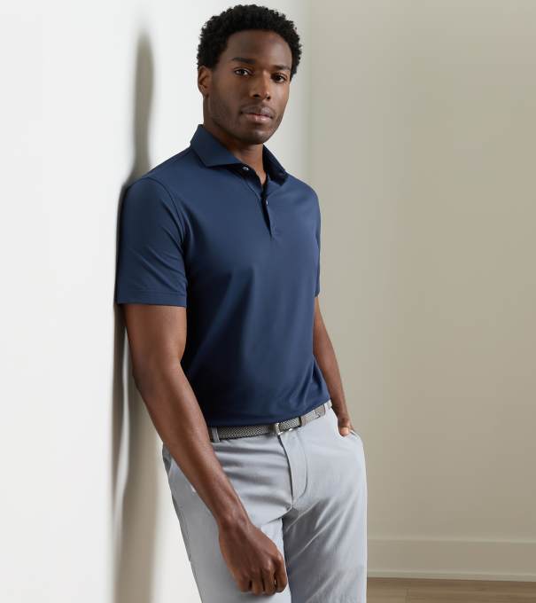 Soul Performance Mesh Polo in Navy