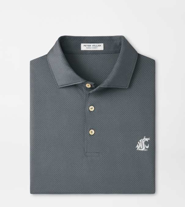 Washington State Hugo Performance Jersey Polo in Iron